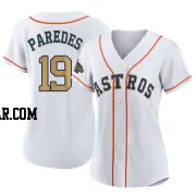 Isaac Paredes Women's Houston Astros Gold Authentic White 2023 Collection Jersey