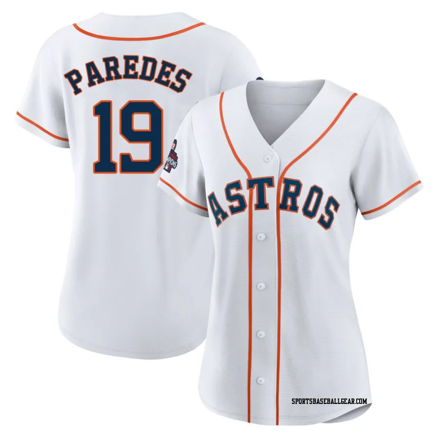 Isaac Paredes Women's Houston Astros White Authentic 2022 World Series Champions Home Jersey