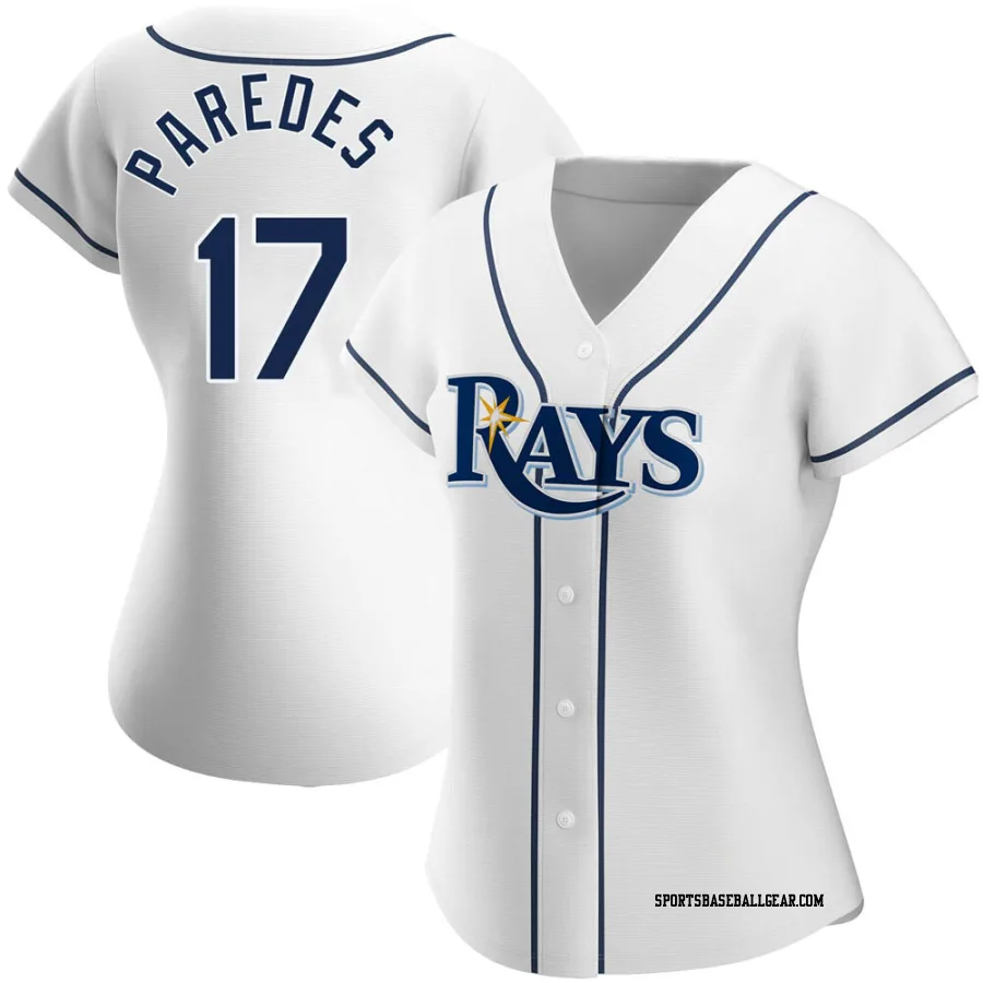 Isaac Paredes Women's Tampa Bay Rays White Authentic Home Jersey