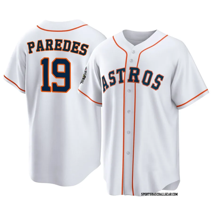 Isaac Paredes Youth Houston Astros White Replica 2022 World Series Home Jersey