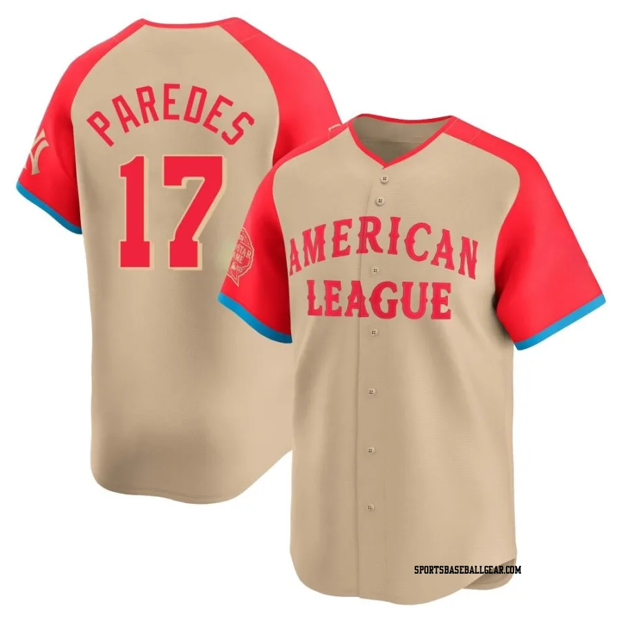 Isaac Paredes Youth Tampa Bay Rays Cream Limited American League 2024 All-Star Game Jersey