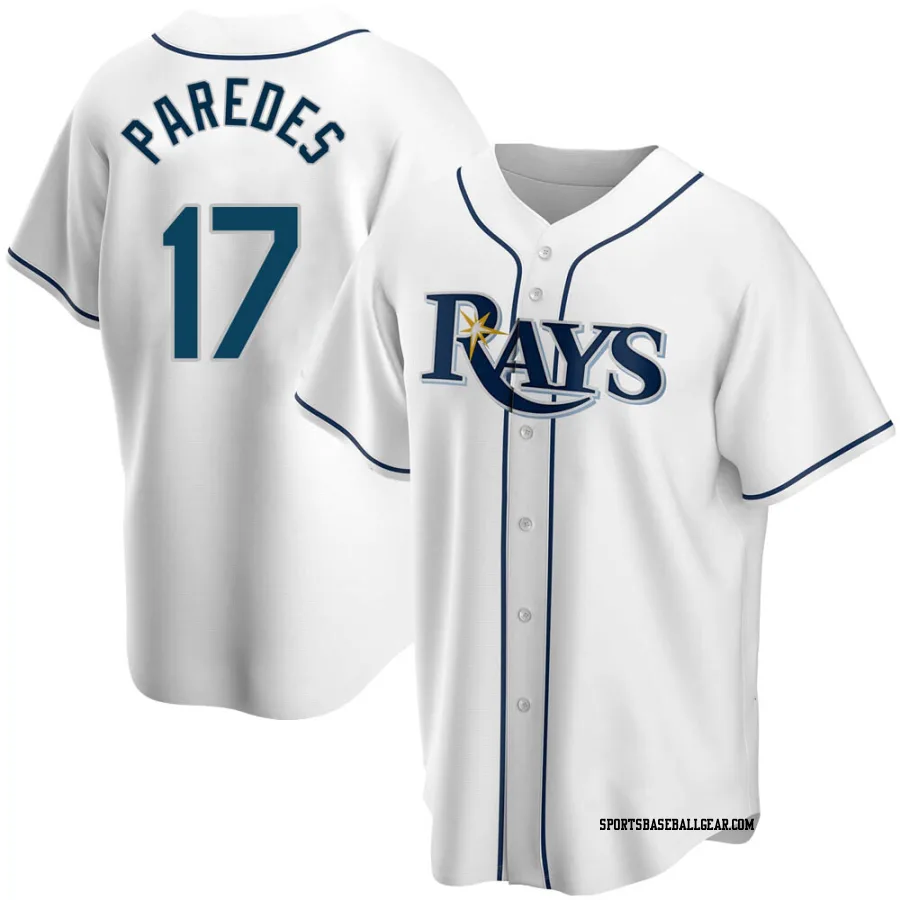 Isaac Paredes Youth Tampa Bay Rays White Replica Home Jersey