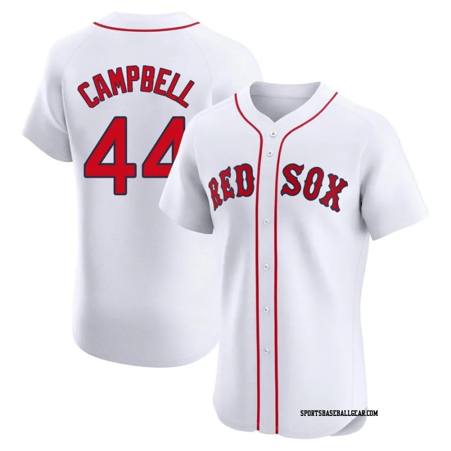 Isaiah Campbell Men's Boston Red Sox White Elite Home Patch Jersey