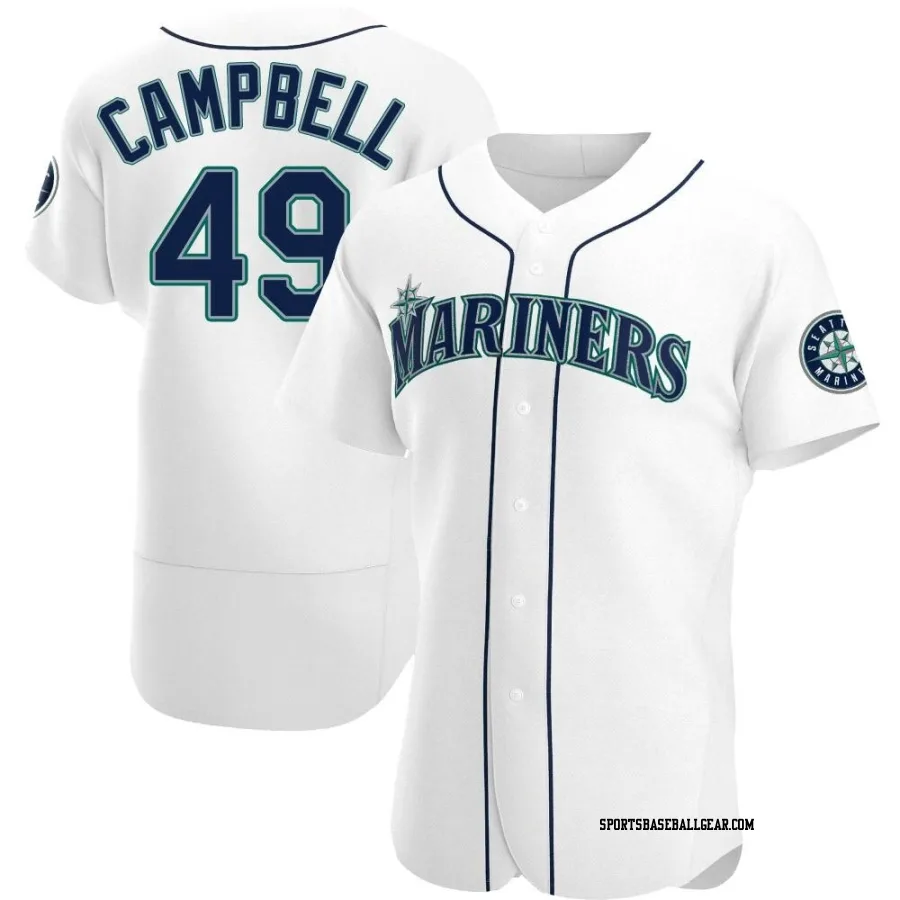 Isaiah Campbell Men's Seattle Mariners White Authentic Home Jersey