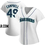 Isaiah Campbell Women's Seattle Mariners White Replica Home Jersey