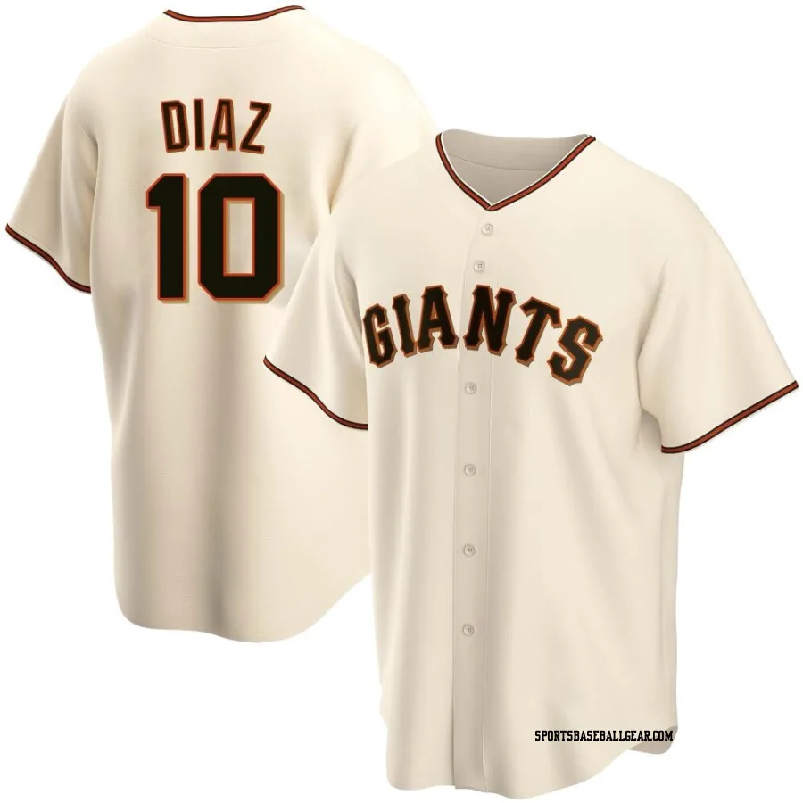 Isan Diaz Men's San Francisco Giants Cream Replica Home Jersey