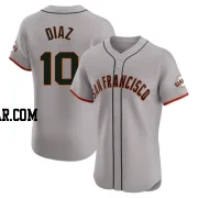 Isan Diaz Men's San Francisco Giants Gray Elite Road Jersey