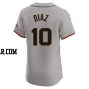 Isan Diaz Men's San Francisco Giants Gray Elite Road Jersey