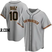 Isan Diaz Men's San Francisco Giants Gray Replica Road Jersey