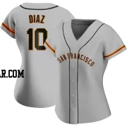 Isan Diaz Women's San Francisco Giants Gray Authentic Road Jersey