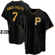 Isiah Kiner-Falefa Men's Pittsburgh Pirates Black Replica Alternate Jersey