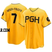 Isiah Kiner-Falefa Men's Pittsburgh Pirates Gold Replica 2023 City Connect Jersey