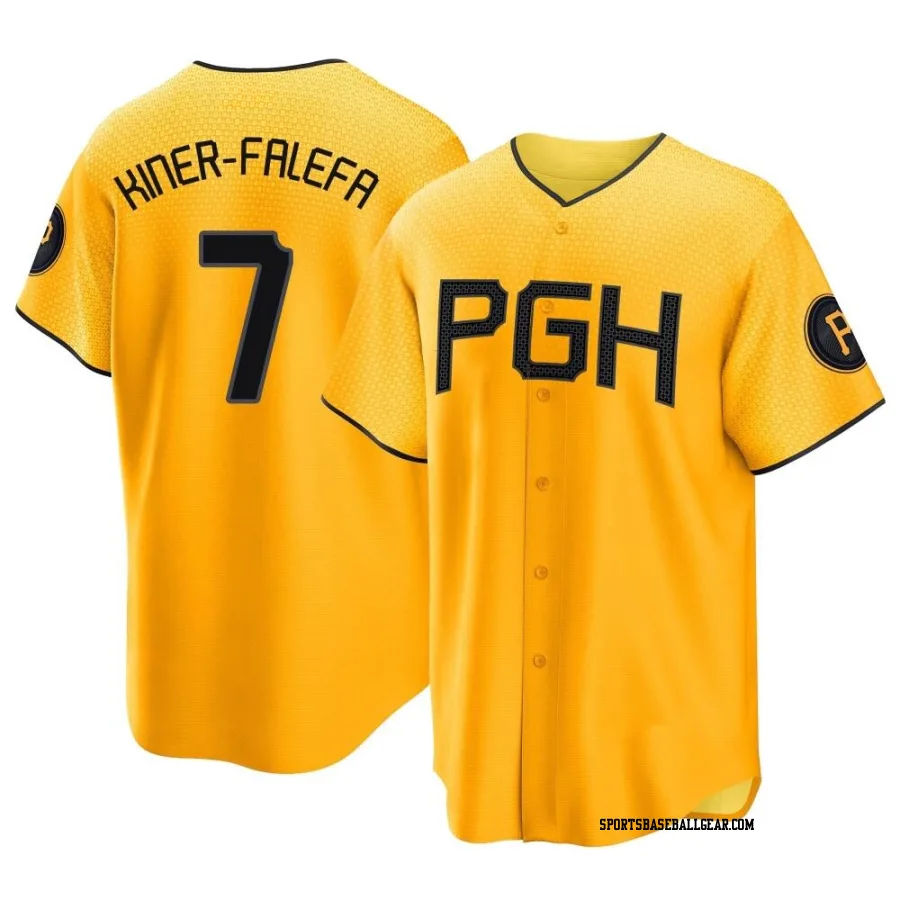 Isiah Kiner-Falefa Men's Pittsburgh Pirates Gold Replica 2023 City Connect Jersey