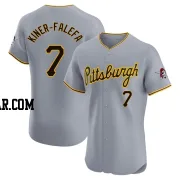 Isiah Kiner-Falefa Men's Pittsburgh Pirates Gray Elite Road Jersey