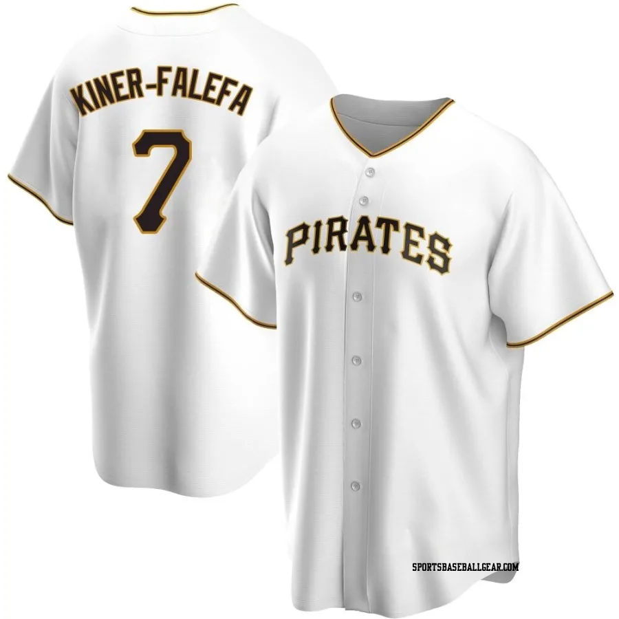 Isiah Kiner-Falefa Men's Pittsburgh Pirates White Replica Home Jersey