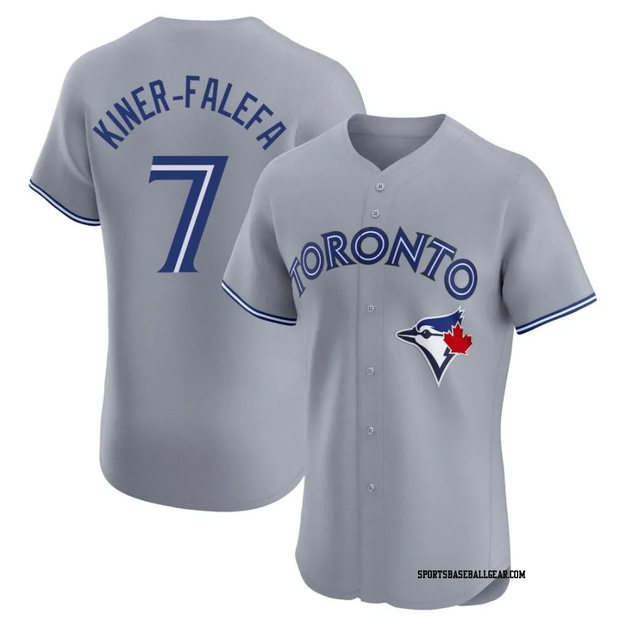 Isiah Kiner-Falefa Men's Toronto Blue Jays Gray Elite Road Jersey