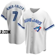 Isiah Kiner-Falefa Men's Toronto Blue Jays White Replica Home Cooperstown Collection Jersey