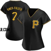 Isiah Kiner-Falefa Women's Pittsburgh Pirates Black Replica Alternate Jersey