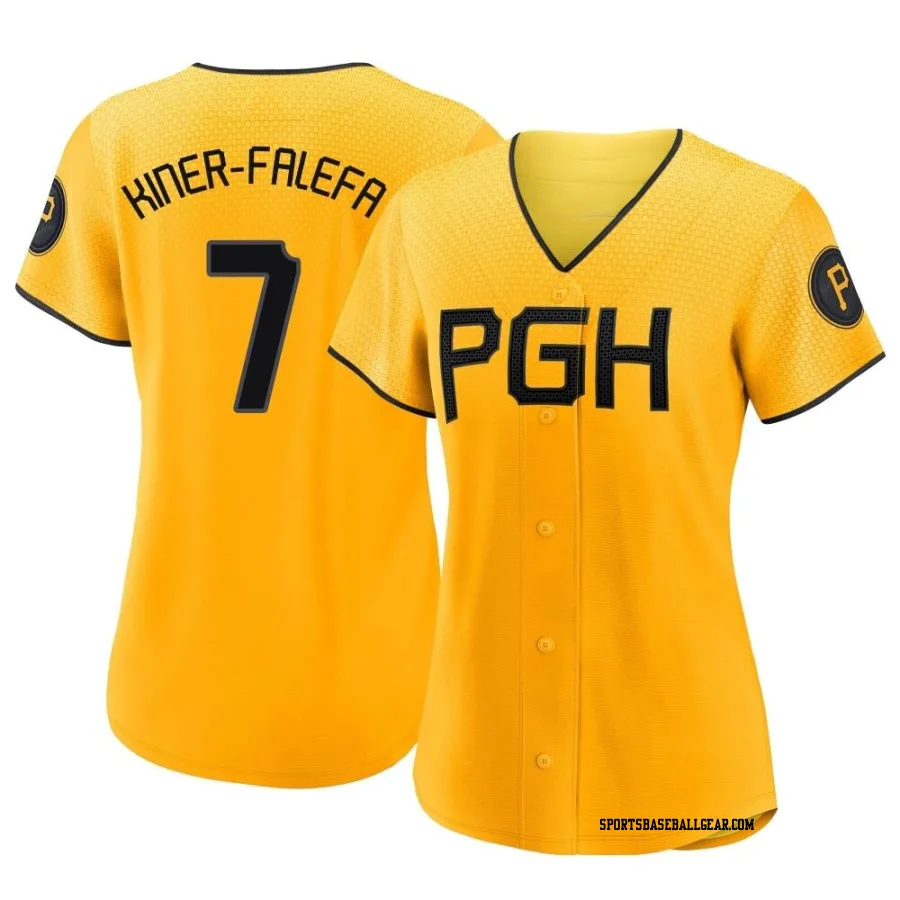 Isiah Kiner-Falefa Women's Pittsburgh Pirates Gold Authentic 2023 City Connect Jersey