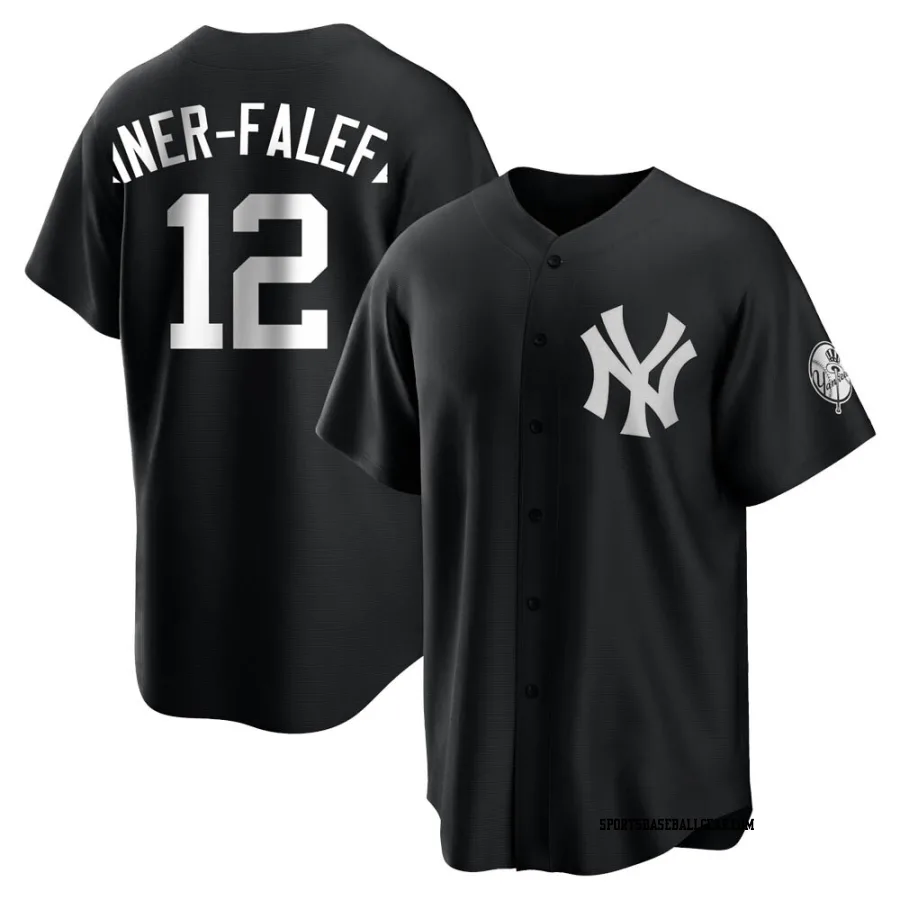 Isiah Kiner-Falefa Youth New York Yankees Black/White Replica Jersey