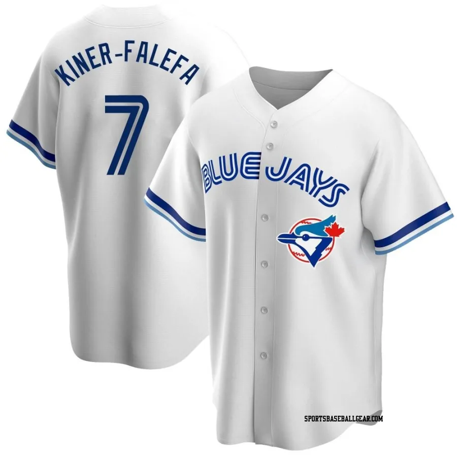 Isiah Kiner-Falefa Youth Toronto Blue Jays White Replica Home Cooperstown Collection Jersey