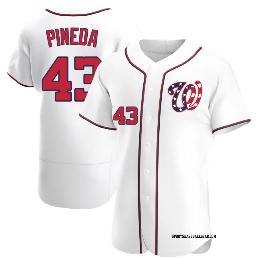 Israel Pineda Men's Washington Nationals White Authentic Alternate Jersey