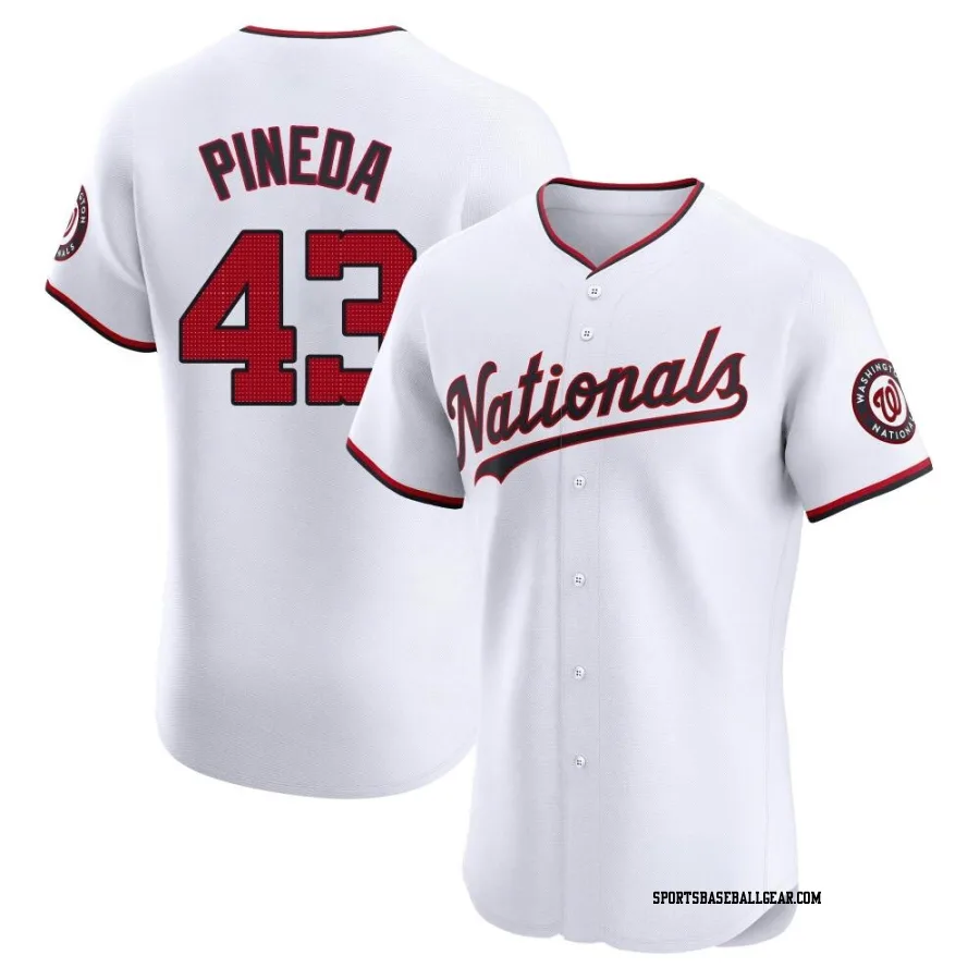 Israel Pineda Men's Washington Nationals White Elite Home Jersey