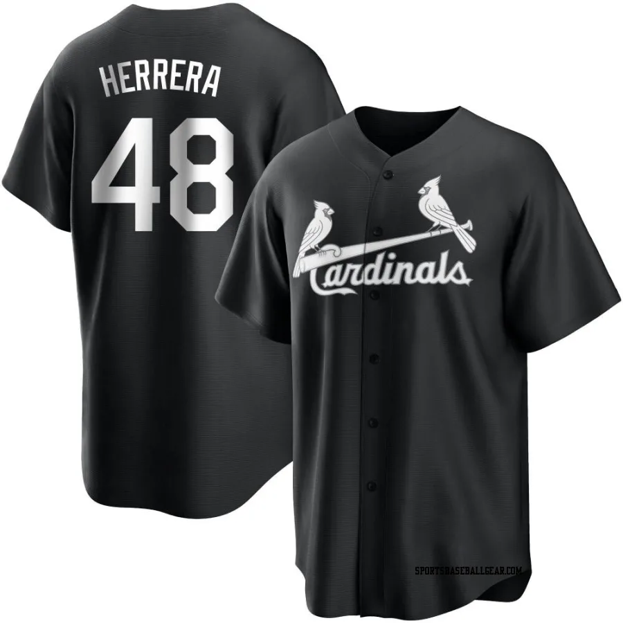 Ivan Herrera Men's St. Louis Cardinals Black/White Replica Jersey