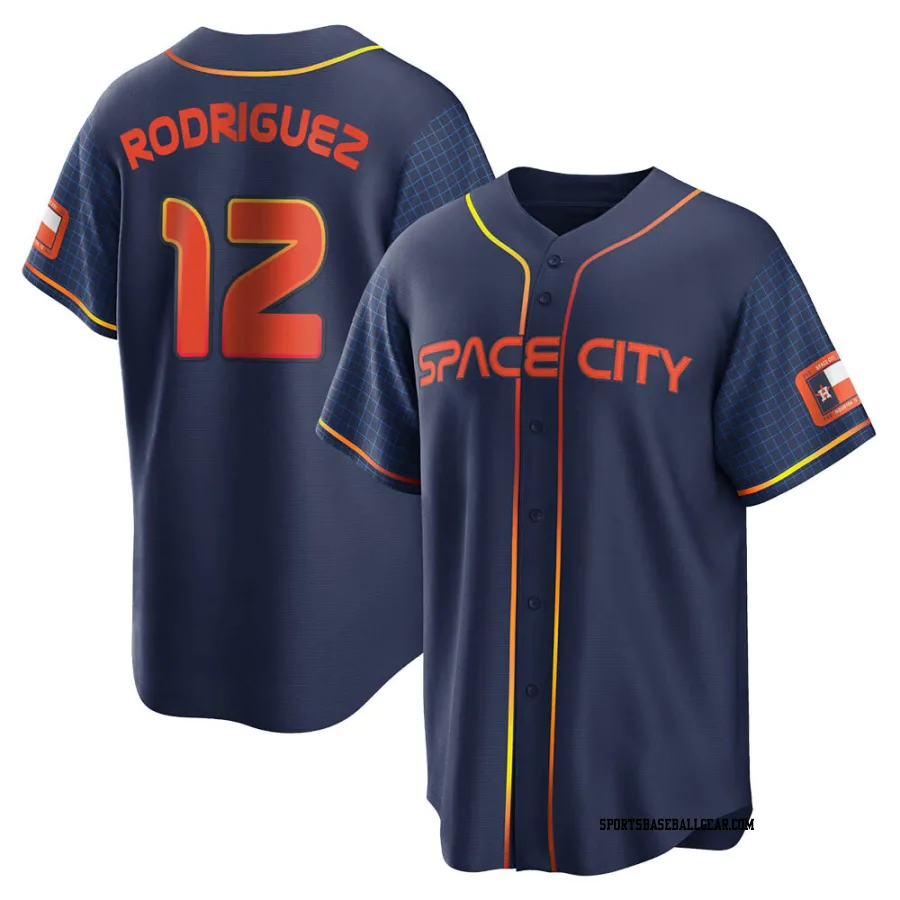 Ivan Rodriguez Men's Houston Astros Navy Replica 2022 City Connect Jersey