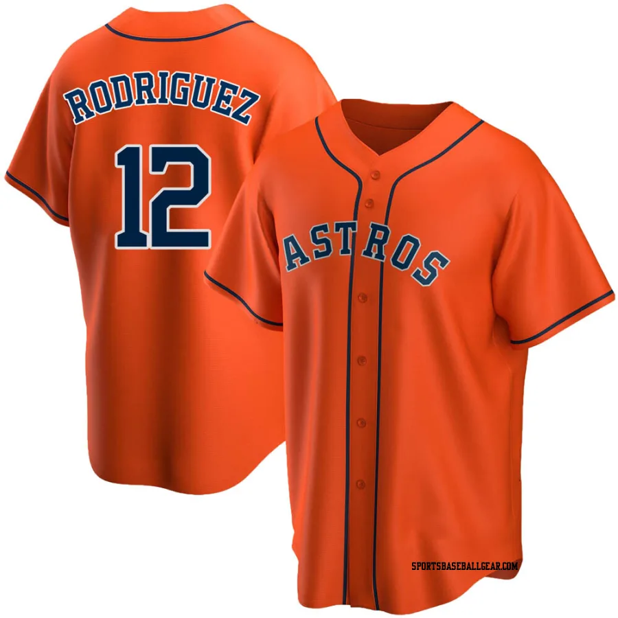 Ivan Rodriguez Men's Houston Astros Orange Replica Alternate Jersey