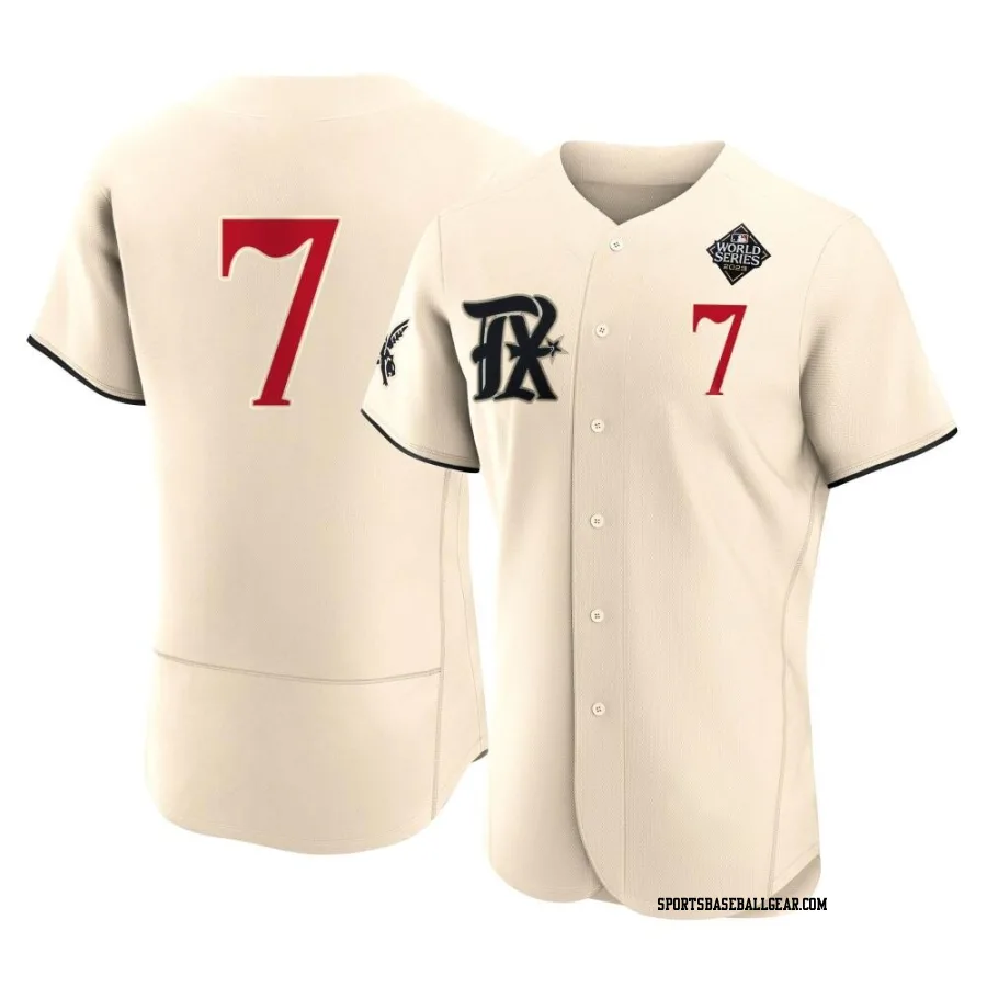 Ivan Rodriguez Men's Texas Rangers Cream Authentic 2023 City Connect 2023 World Series Jersey