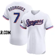 Ivan Rodriguez Men's Texas Rangers Gold Elite White 2024 Collection Jersey