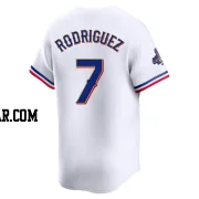 Ivan Rodriguez Men's Texas Rangers Gold Limited White 2024 Collection Jersey