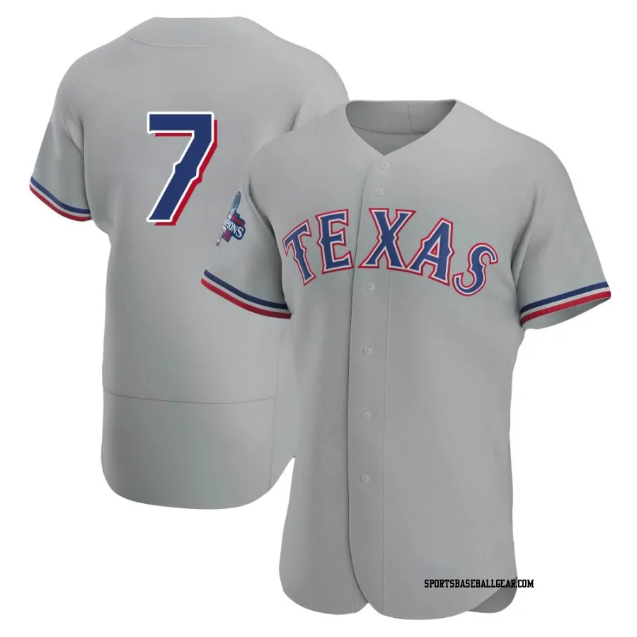 Ivan Rodriguez Men's Texas Rangers Gray Authentic Road 2023 World Series Champions Jersey