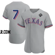 Ivan Rodriguez Men's Texas Rangers Gray Authentic Road 2023 World Series Jersey