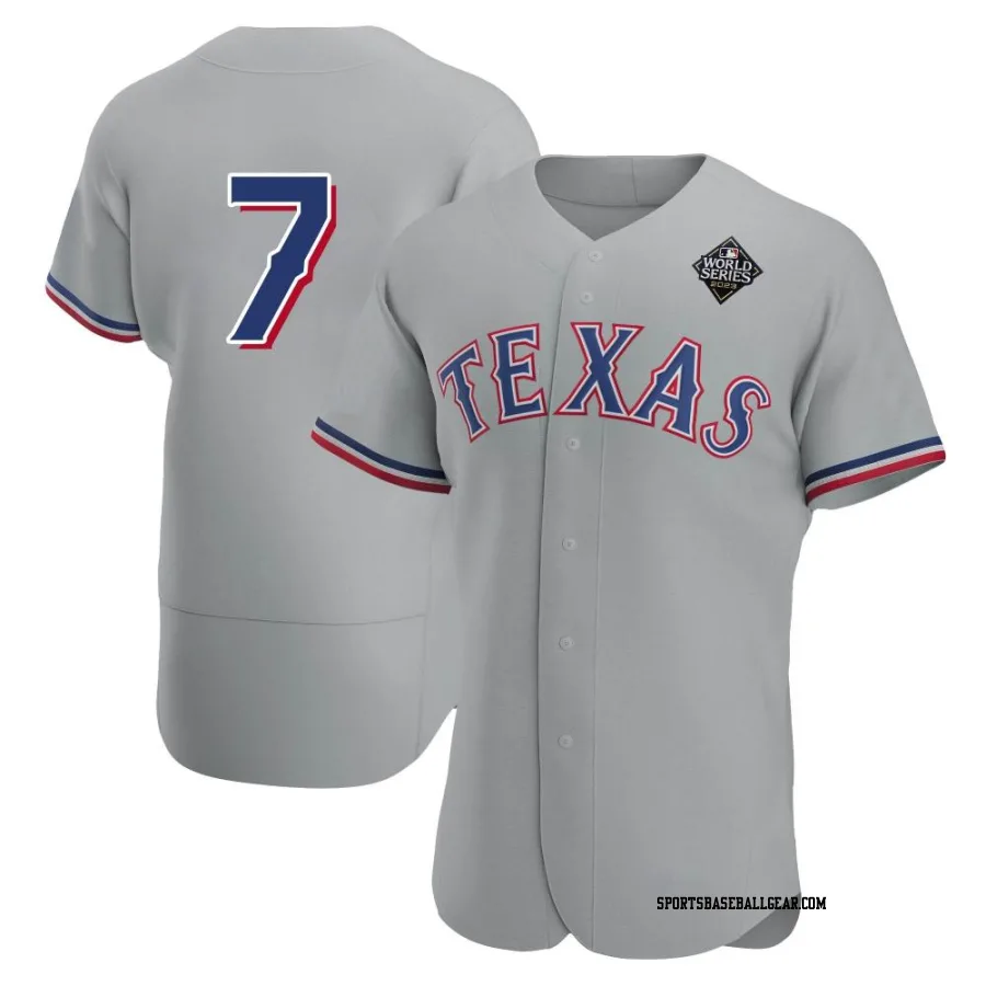 Ivan Rodriguez Men's Texas Rangers Gray Authentic Road 2023 World Series Jersey