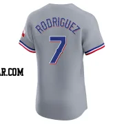 Ivan Rodriguez Men's Texas Rangers Gray Elite Road Jersey