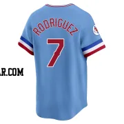 Ivan Rodriguez Men's Texas Rangers Light Blue Limited Cooperstown Collection Jersey