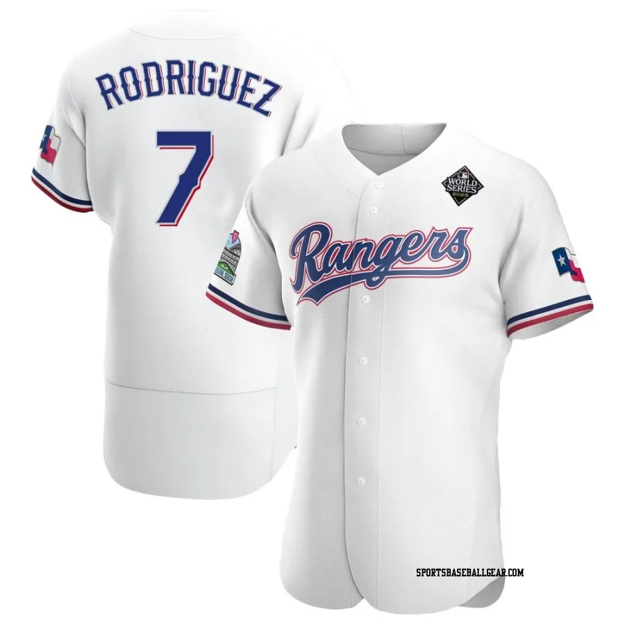 Ivan Rodriguez Men's Texas Rangers White Authentic Home 2023 World Series Jersey