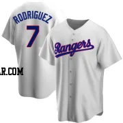 Ivan Rodriguez Men's Texas Rangers White Replica Home Cooperstown Collection Jersey