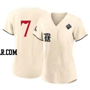 Ivan Rodriguez Women's Texas Rangers Cream Authentic 2023 City Connect 2023 World Series Jersey