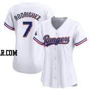 Ivan Rodriguez Women's Texas Rangers Gold Limited White 2024 Collection Jersey