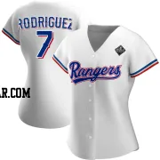 Ivan Rodriguez Women's Texas Rangers White Authentic Home 2023 World Series Jersey