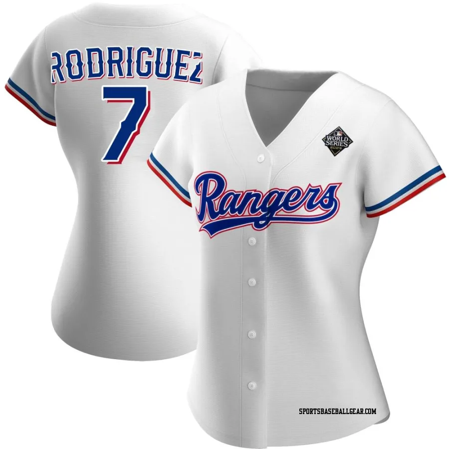 Ivan Rodriguez Women's Texas Rangers White Authentic Home 2023 World Series Jersey