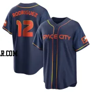 Ivan Rodriguez Youth Houston Astros Navy Replica 2022 City Connect Jersey