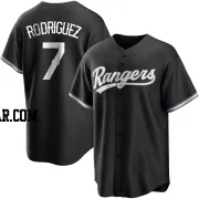 Ivan Rodriguez Youth Texas Rangers Black/White Replica Jersey