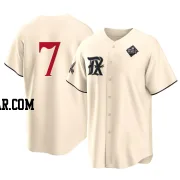 Ivan Rodriguez Youth Texas Rangers Cream Replica 2023 City Connect 2023 World Series Jersey