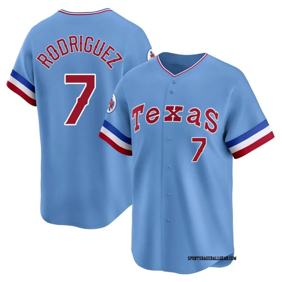 Ivan Rodriguez Youth Texas Rangers Light Blue Limited Cooperstown Collection Jersey