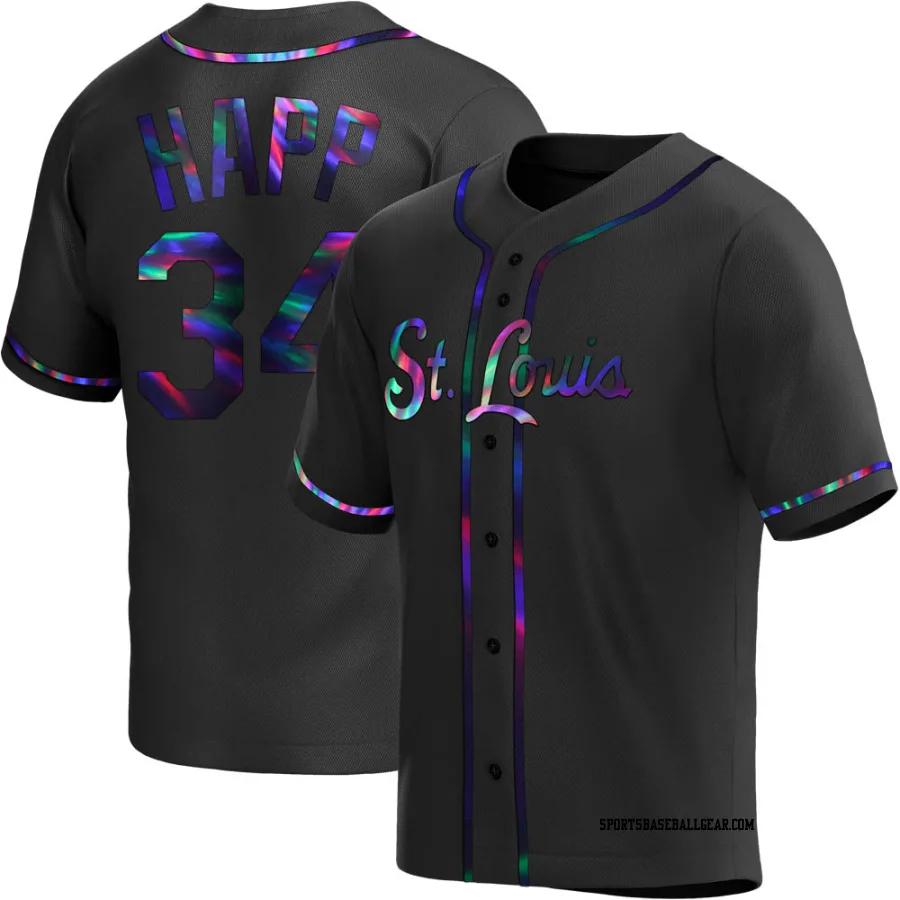 J.A. Happ Men's St. Louis Cardinals Black Holographic Replica Alternate Jersey