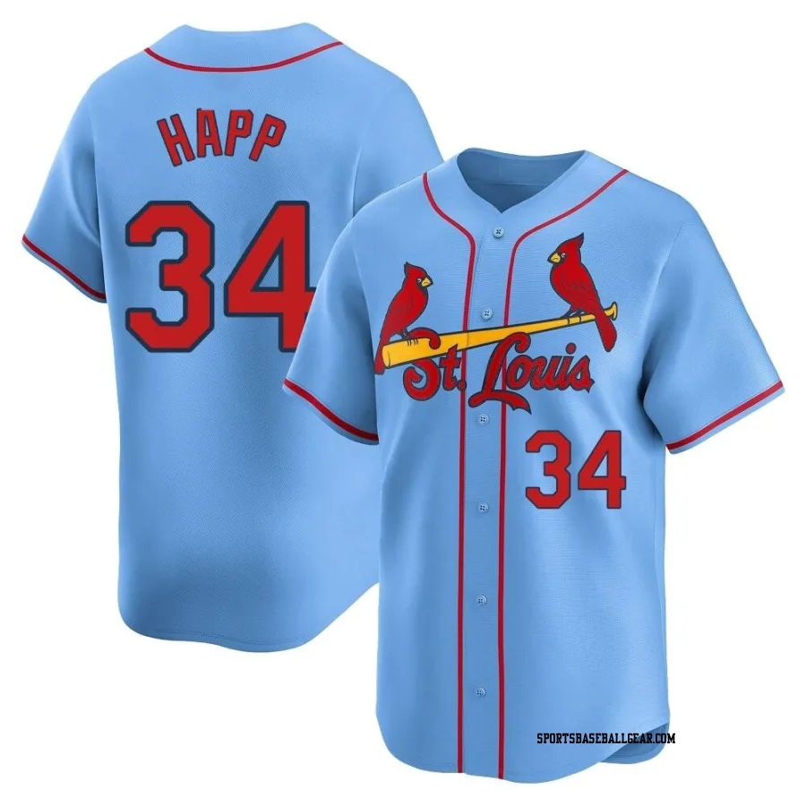 J.A. Happ Men's St. Louis Cardinals Light Blue Limited Alternate Jersey